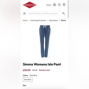 Simms Women's Blue Isle Pant